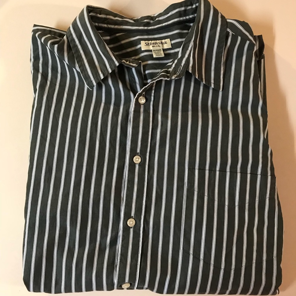 BOGO: St. John’s Bay Striped 80s 2-ply Dress Shirt